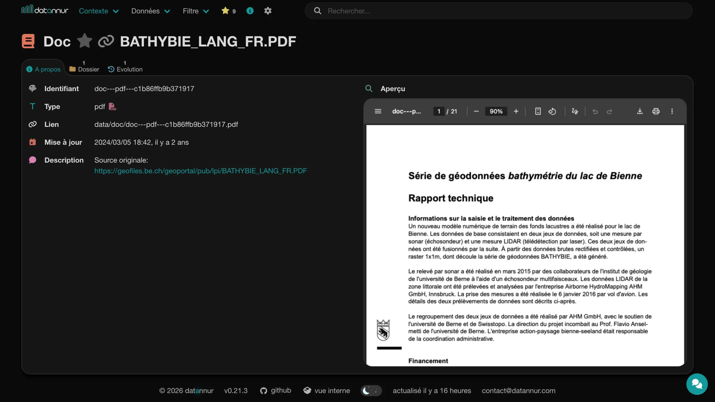 Im Katalog geöffnetes PDF-Dokument