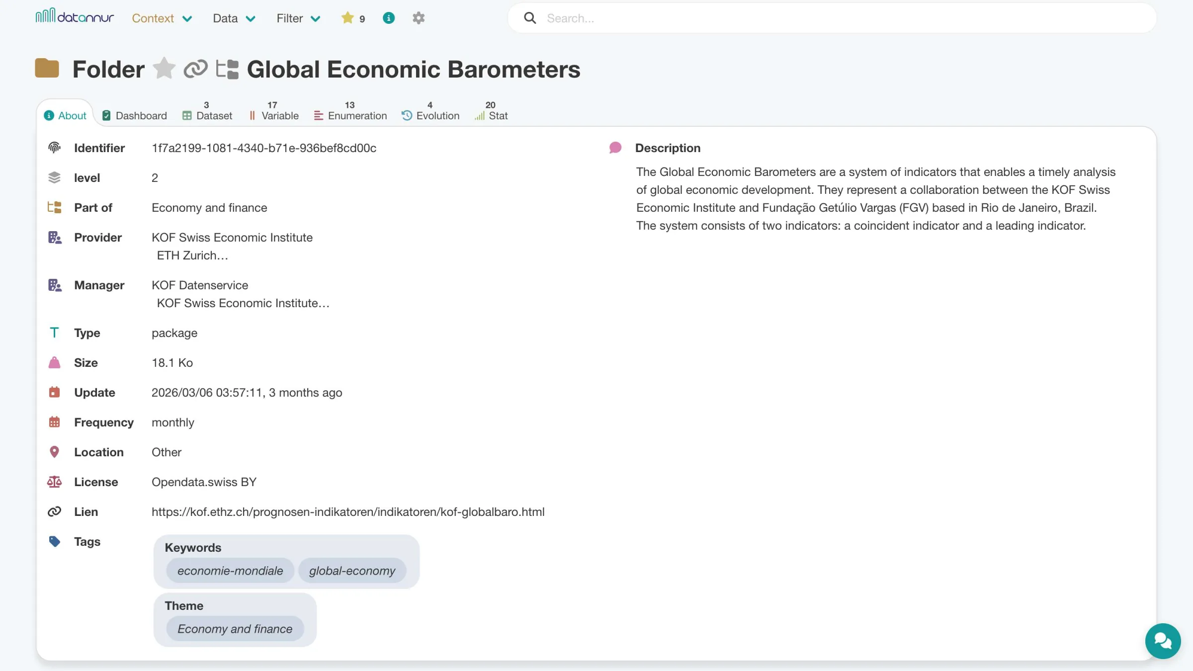 Ordnerseite – Info-Tab