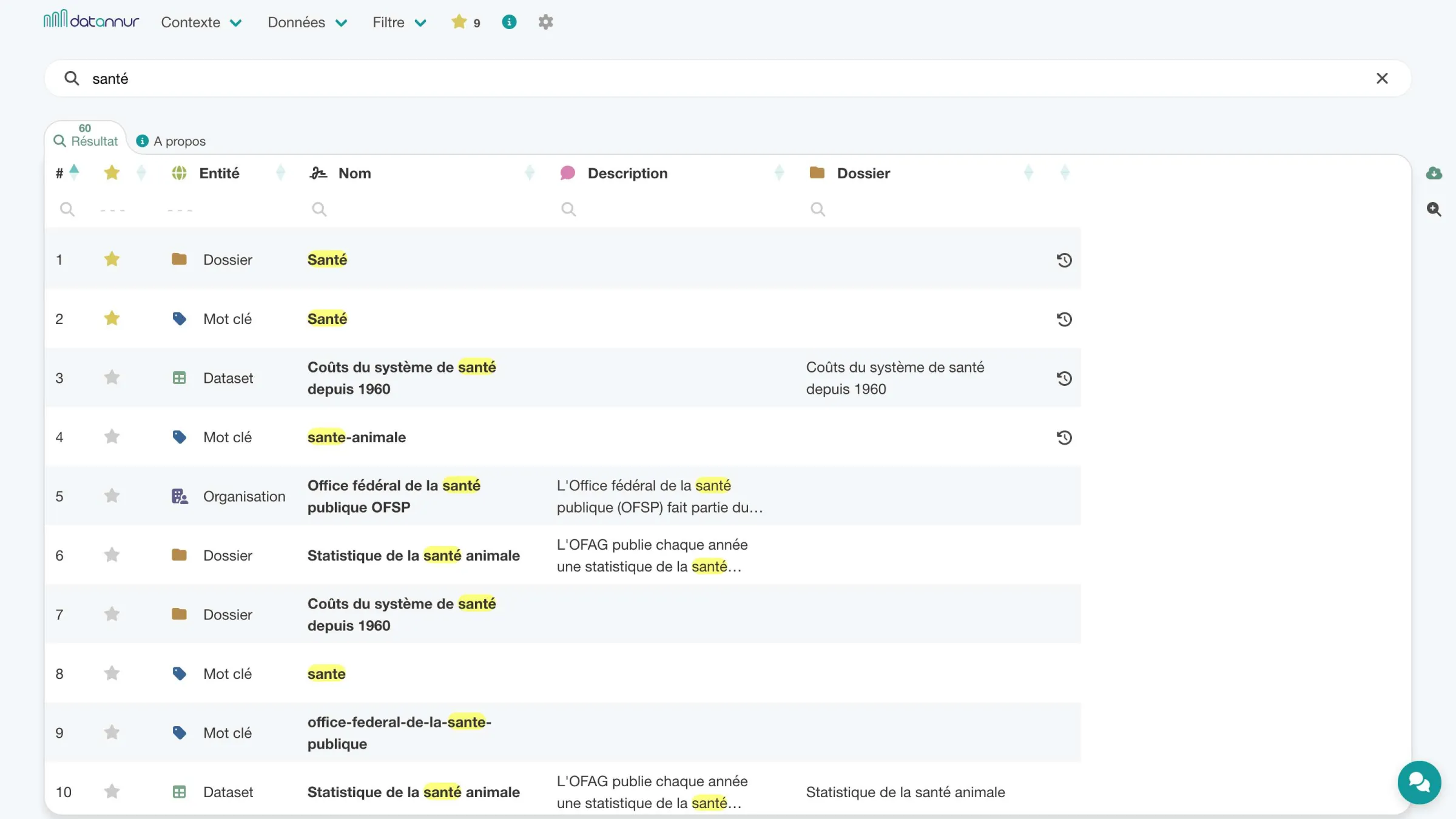 Page de recherche